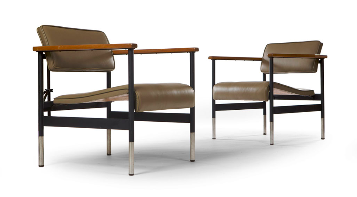 ROBIN DAY FOR HILLE AND CO.LTD PAIR OF 'BR' LOUNGE CHAIRS, DESIGNED 1962